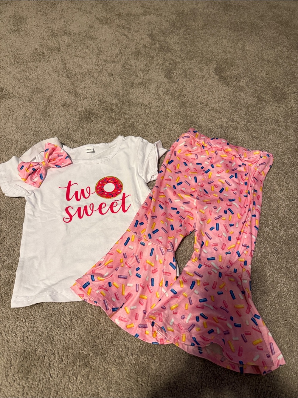Two Sweet Pink Donut Kids Birthday Set
